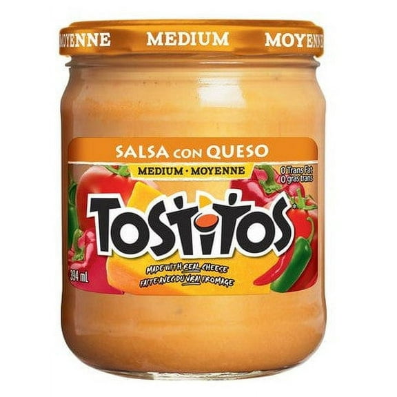 Tostitos Medium Salsa Con Queso Dip, 394ml/13.3 oz., {Imported from Canada}