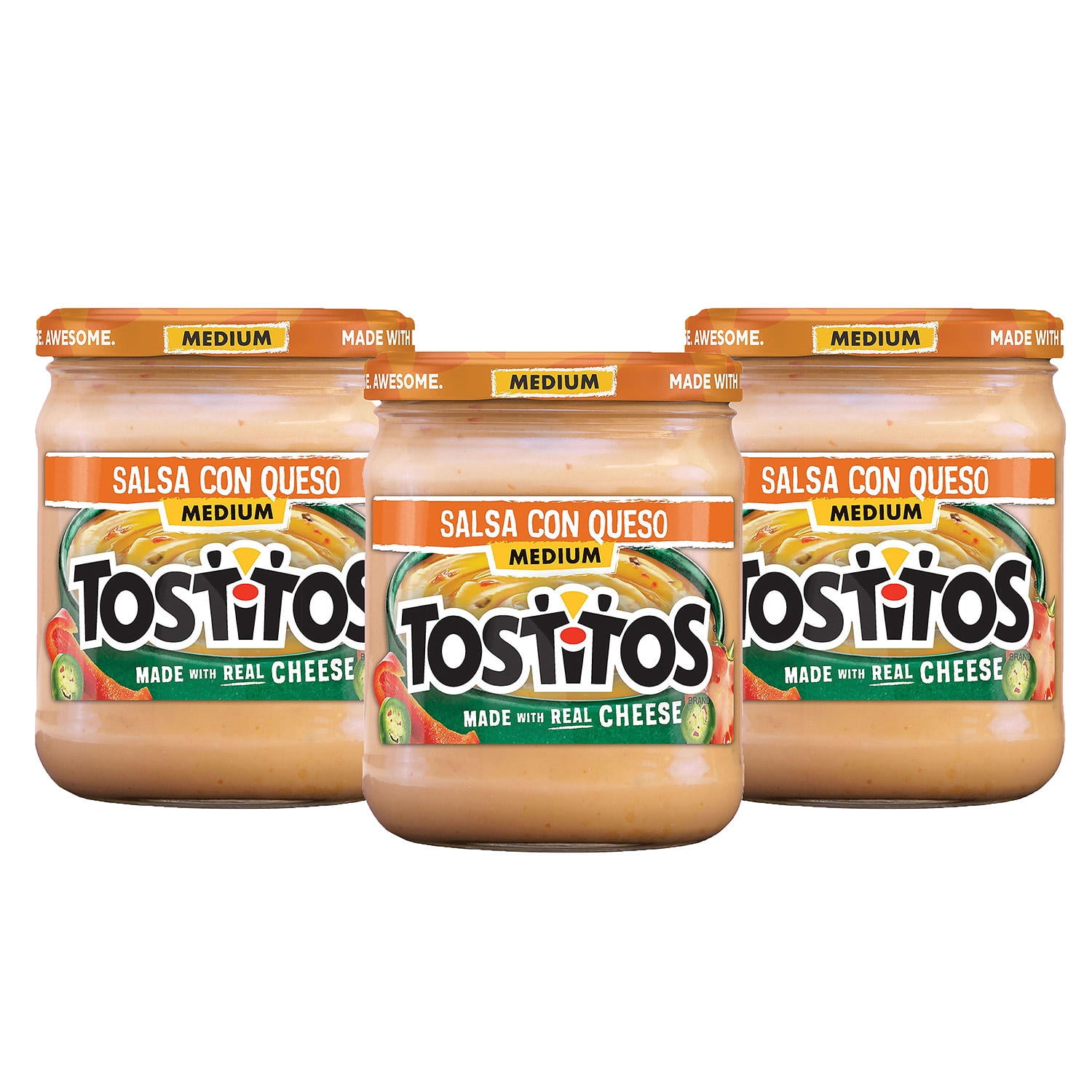 Tostitos Salsa Con Queso, Medium (15.5 oz., 3 pk.) - Walmart.com 