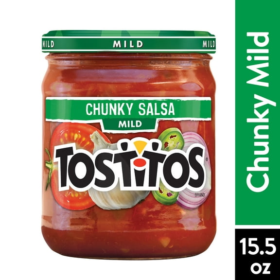 Tostitos Salsa, Mild Chunky Salsa, 15.5 oz Glass Jar