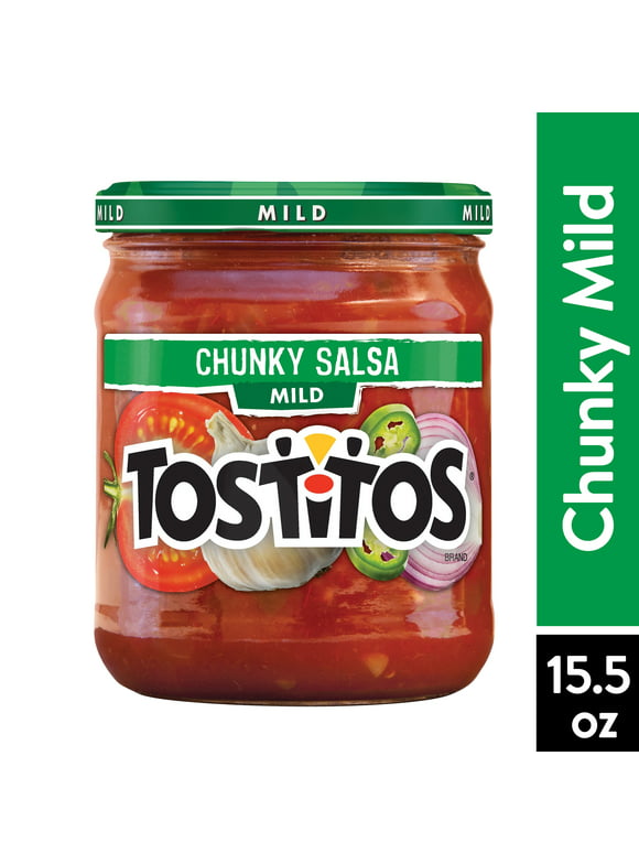 Tostitos Salsa, Mild Chunky Salsa, 15.5 oz Glass Jar