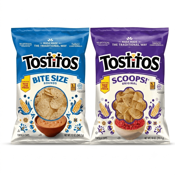 Tostitos Scoops & Bite Size Rounds Tortilla Chips variety pack