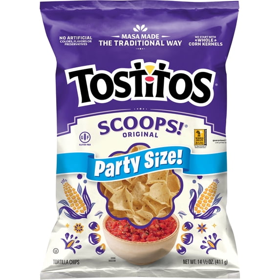 Tostitos Scoops! Party Size Tortilla Chips, 14.5 oz Bag