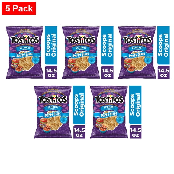 Tostitos Scoops Tortilla Chips Party Size 14.5 oz - 5 Pack