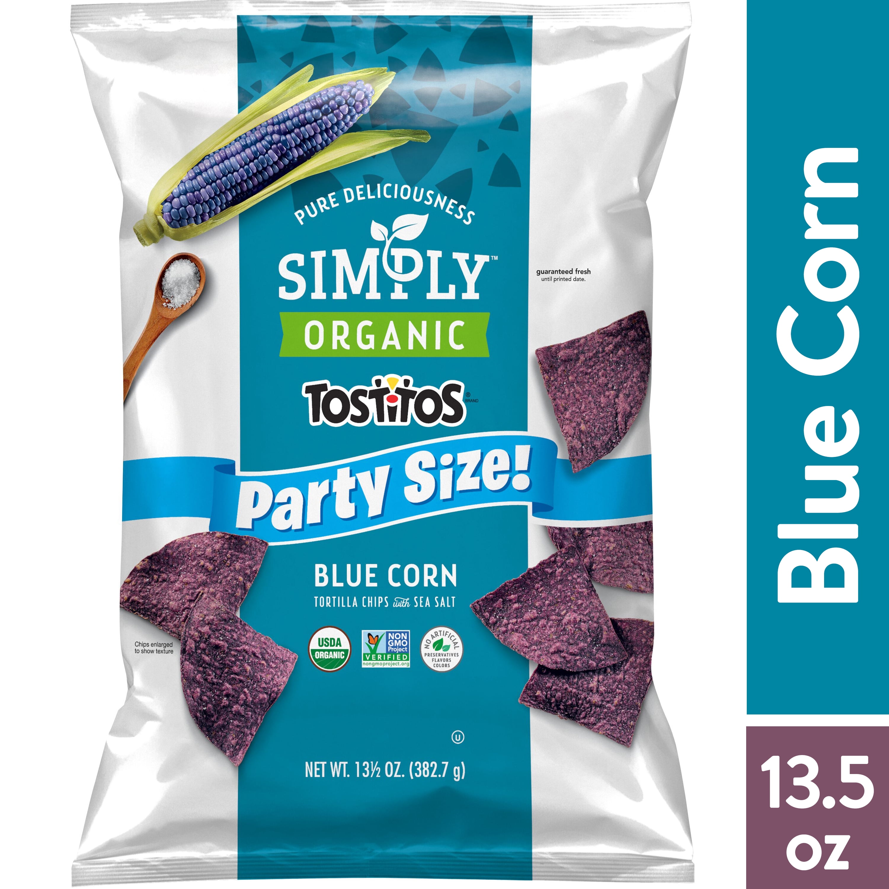 Tostitos Simply Organic Blue Corn Tortilla Chips, 13.5 oz