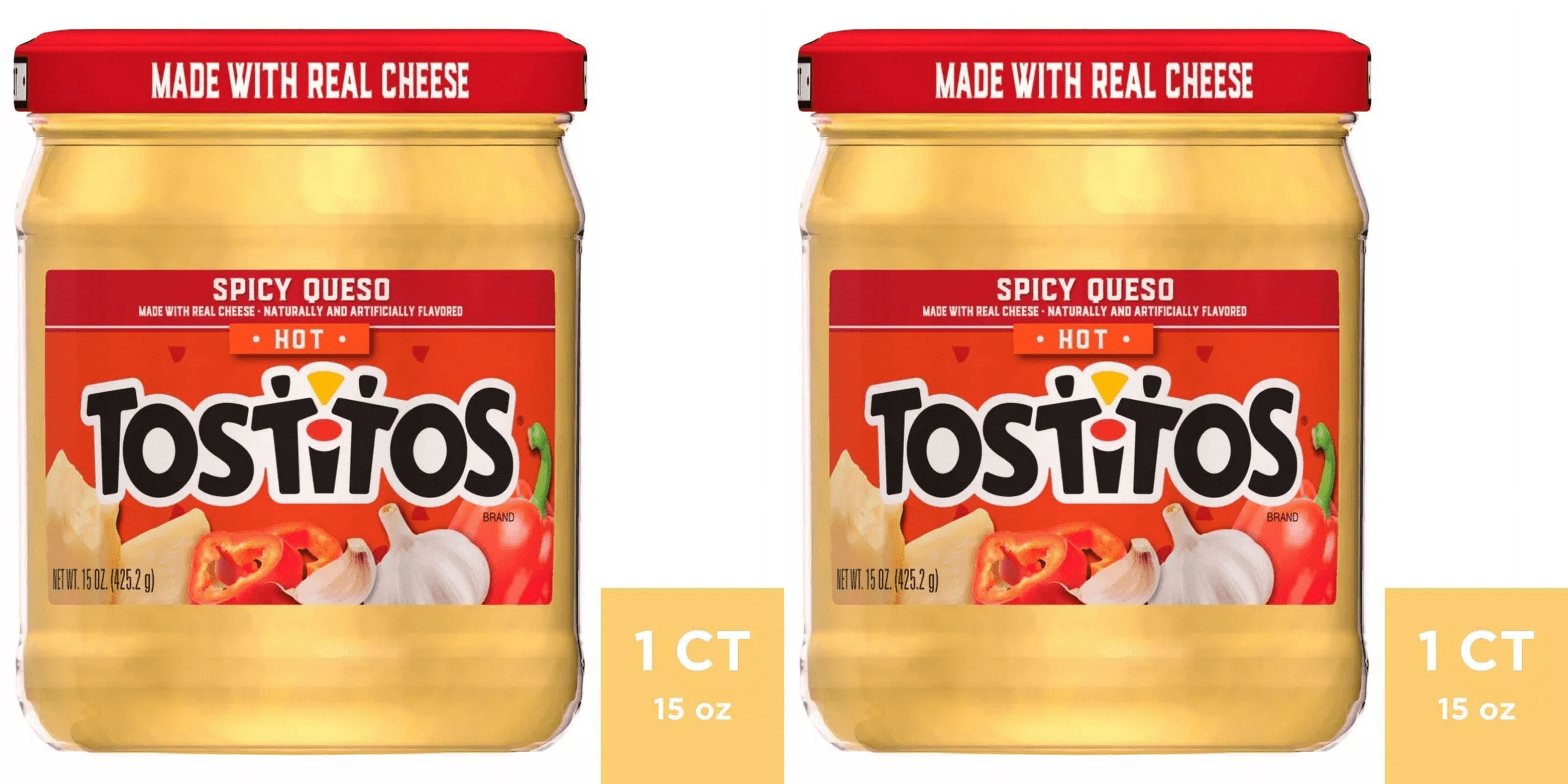 Tostitos Spicy Queso Dip 15oz Pack Of 2  Spicy Queso, Hot Cheese Dip, Salsa Dip, Party Dip, Creamy Dip,spicy queso, hot cheese dip, salsa dip, party dip, creamy dip