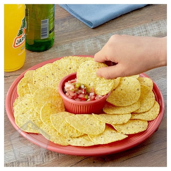 Tostitos Thick & Hearty Rounds Yellow Tortilla Chips 32 oz. - 3/Case