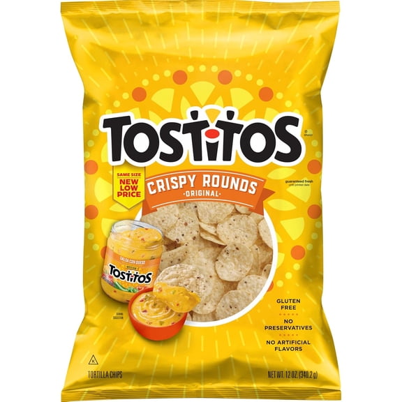 Tostitos Tortilla Chips Crispy Rounds, 12 Oz ( PACK OF 2 )