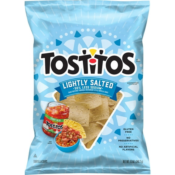 Tostitos Tortilla Chips Lightly Salted, 12 oz Bag