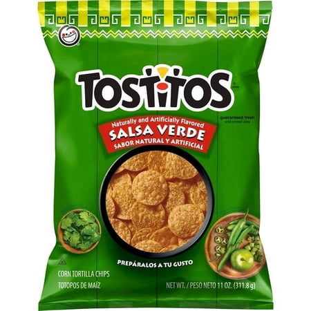 Tostitos Tortilla Chips Salsa Verde 11 Ounce Bag - 4 Pack