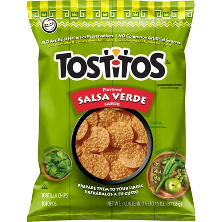 Tostitos Tortilla Chips Salsa Verde 11 Ounce Bag