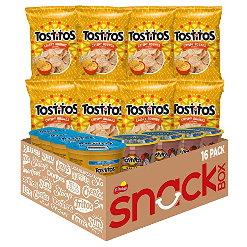 Tostitos Variety Bite Sized Rounds Salsa Cups Nacho Cheese Cups, Chip