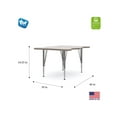 thumbnail image 1 of Tot Mate 23" Rectangular Contemporary Composite Wood My Place Table in Gray, 1 of 5