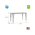 thumbnail image 1 of Tot Mate 23" Rectangular Contemporary Composite Wood Table in Gray, 1 of 5