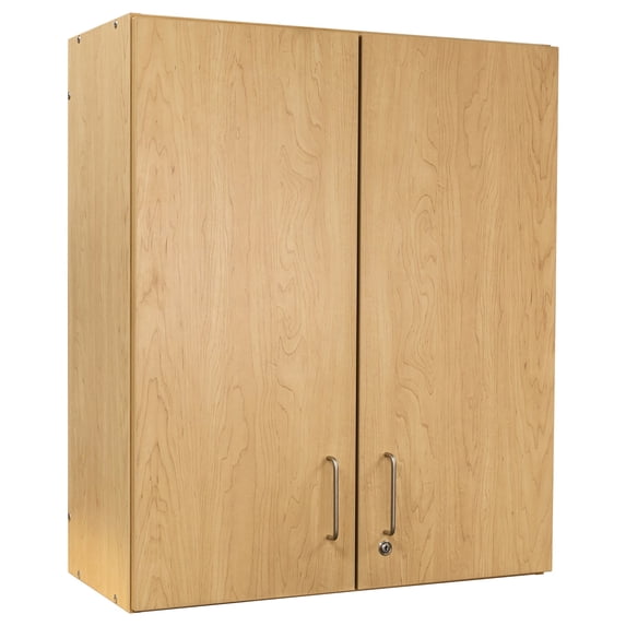 Tot Mate 3-Level Wall Cabinet, Laminate Wood, Maple, 30"W x 14 1/2"D x 36 1/2"H, RTA