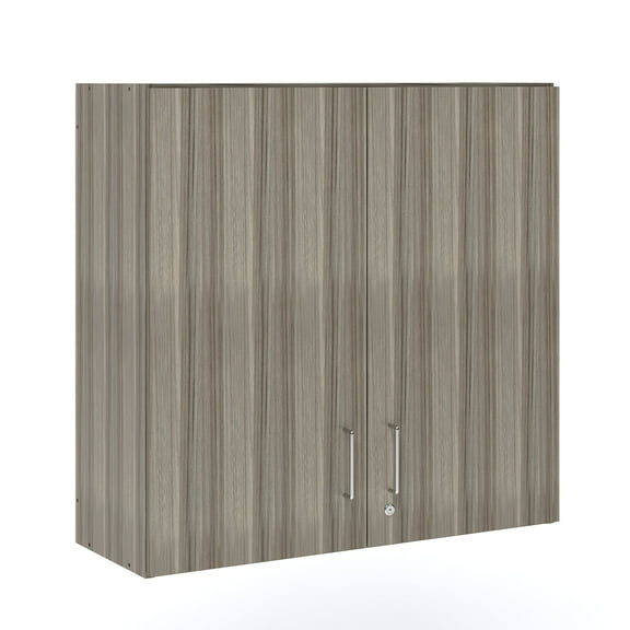 Tot Mate 36.5" 4-Compartment Contemporary Wood Composite Wall Cabinet in Gray