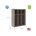 thumbnail image 1 of Tot Mate 37.5" 3-Section Contemporary Composite Wood Wall Locker in Gray, 1 of 5