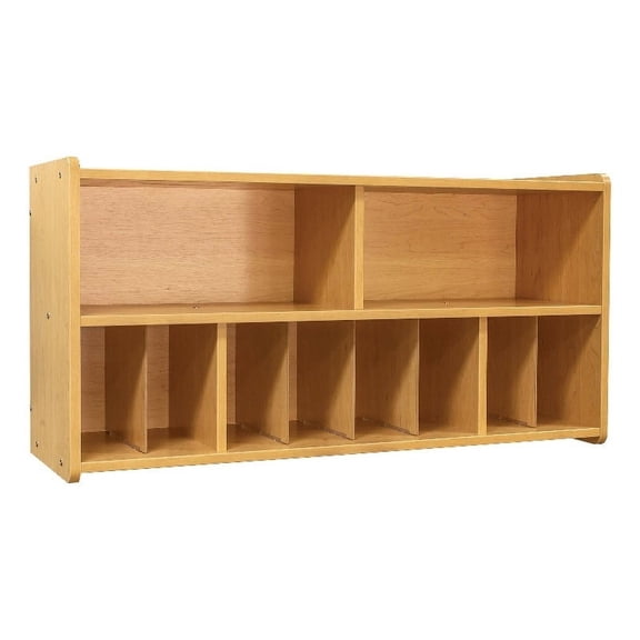 Tot Mate 46Wx15D Composite Wood Maple Kids Diaper Wall Storage Daycare Furniture