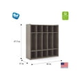 thumbnail image 1 of Tot Mate 5-Section Wood Floor Locker, Preschool Classroom Furniture, 46"W x 15"D x 37.5"H, Gray, RTA, 1 of 5