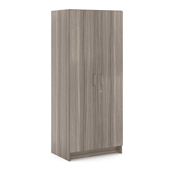 Tot Mate 72" Double Door Gray Composite Wood Tall Cabinet Classroom Furniture