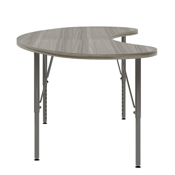 Tot Mate Children's Curved Table, Adjustable Height Legs, Table Top Height 21" to 30", RTA