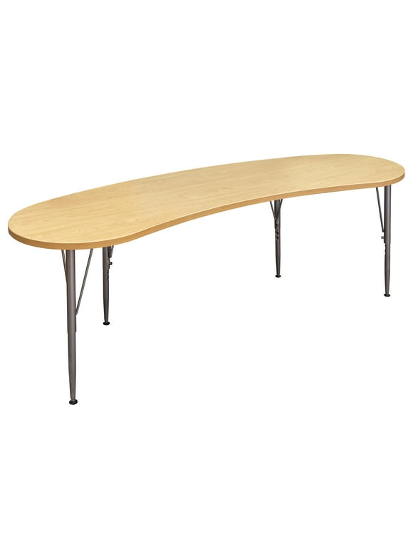 Tot Mate Curved Table, Adjustable Height Legs, Table Top Height 14" to 23", Ready-to-Assemble