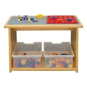 Tot Mate Preschool Play Center, Kids Activity Table, Wood, Maple, RTA, 32"W x 20 1/2"D x 20"H