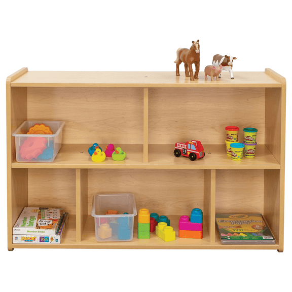 Tot Mate Preschool Wooden Compartment Storage Organizer, Shelves/Bookshelf, Maple, Ready-to-Assemble