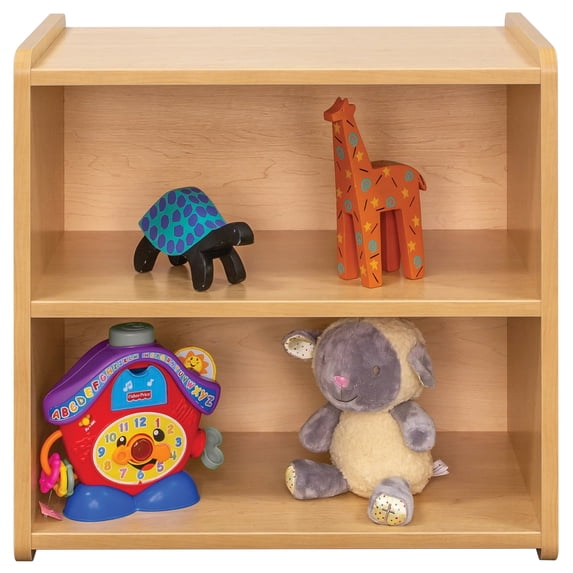 Tot Mate Toddler 2 Tier Wooden Shelf Storage, Children's Furniture, Maple, 15"Lx24"Wx23.5"H, RTA