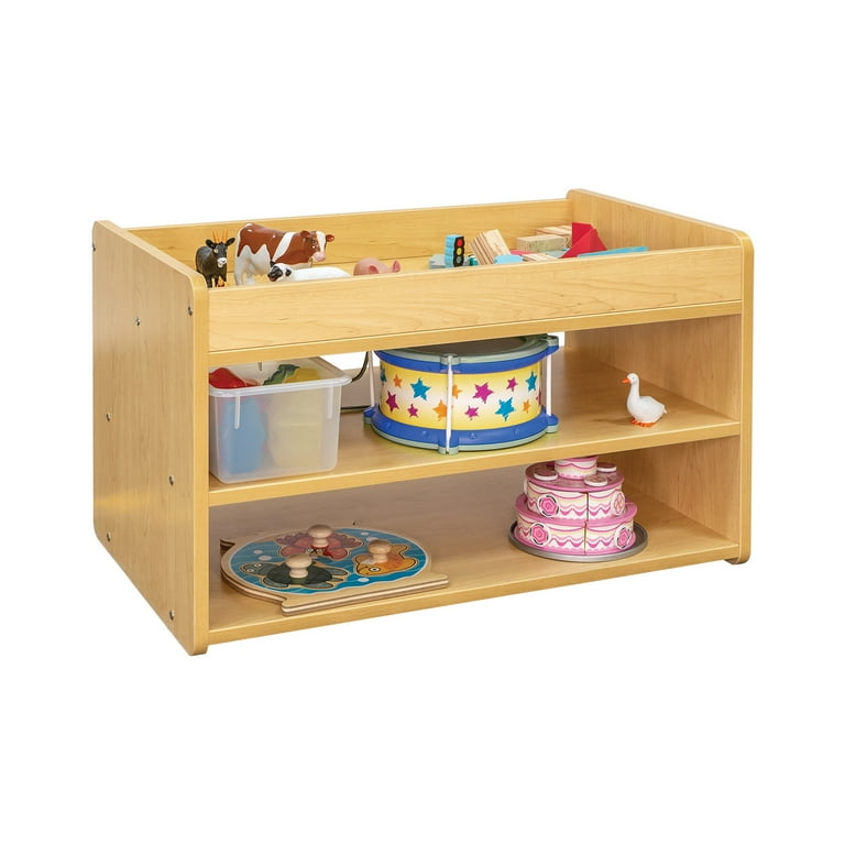 Tot Mate Toddler Play Center 2 Tier Wood Shelf Toy Storage