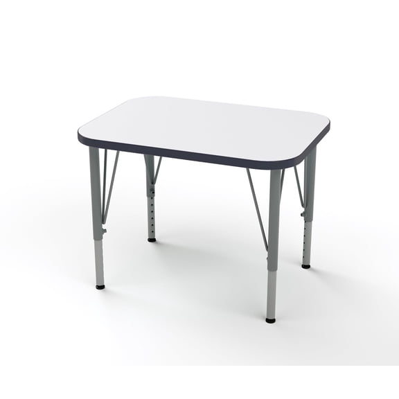 Tot Mate Versa Adjustable Height Kids Desk (White/Midnight Velvet, 21 - 30" H)