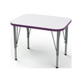 thumbnail image 1 of Tot Mate Versa Adjustable Height Kids Desk Markerboard Activity Table (White/Purple, 14 - 23" H), 1 of 6