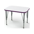 thumbnail image 1 of Tot Mate Versa Adjustable Height Kids Desk for School or Home, Tall Size (White/Purple, 21 - 30" H), 1 of 5