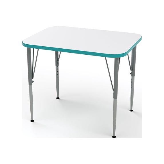 Tot Mate Versa Kid's Desk Adjustable Height Table, Modern School Desk, Tall Size, Ocean, 21 - 30" H