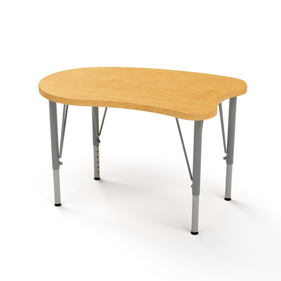 Tot Mate Versa Kid's Desk Adjustable Height Table, School Desk, Maple, Short 14 - 23" H, Curve