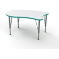 thumbnail image 1 of Tot Mate Versa Kid's School Desk Adjustable Height Table, Short Size, Ocean, 14 - 23" H, Large Curve, 1 of 5