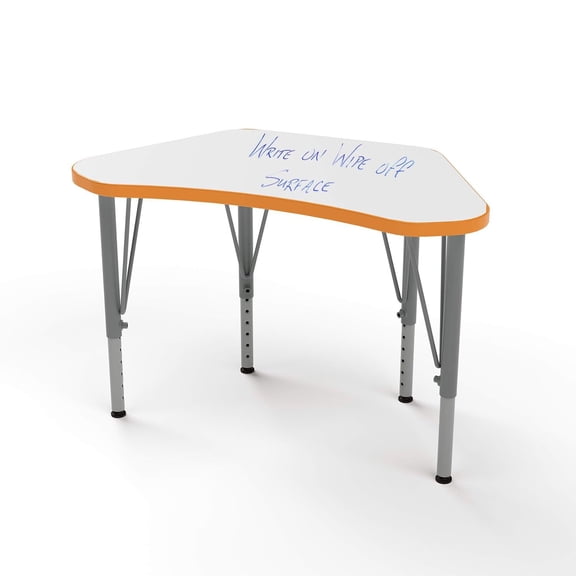 Tot Mate Versa Kids Markerboard School Desk, Adjustable Height. Orange Grove, Short 14 - 23" H, Wing