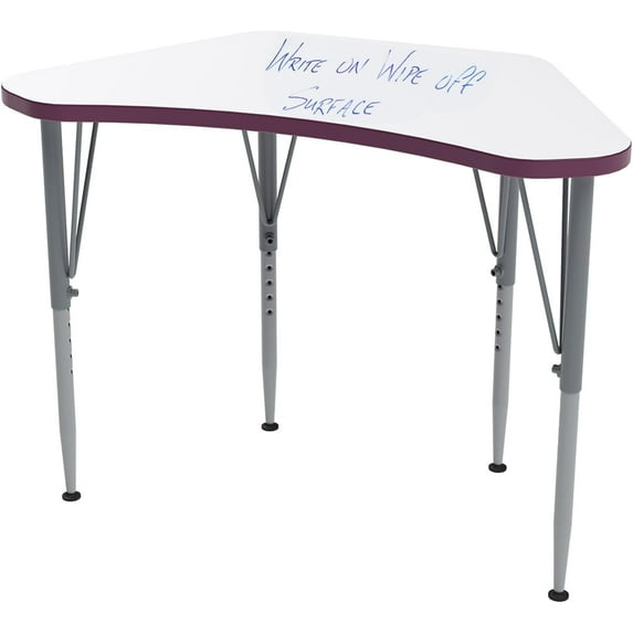 Tot Mate Versa Kids Markerboard School Desk, Height Adjustable, Purple, Tall 21 - 30" H, Lge Wing