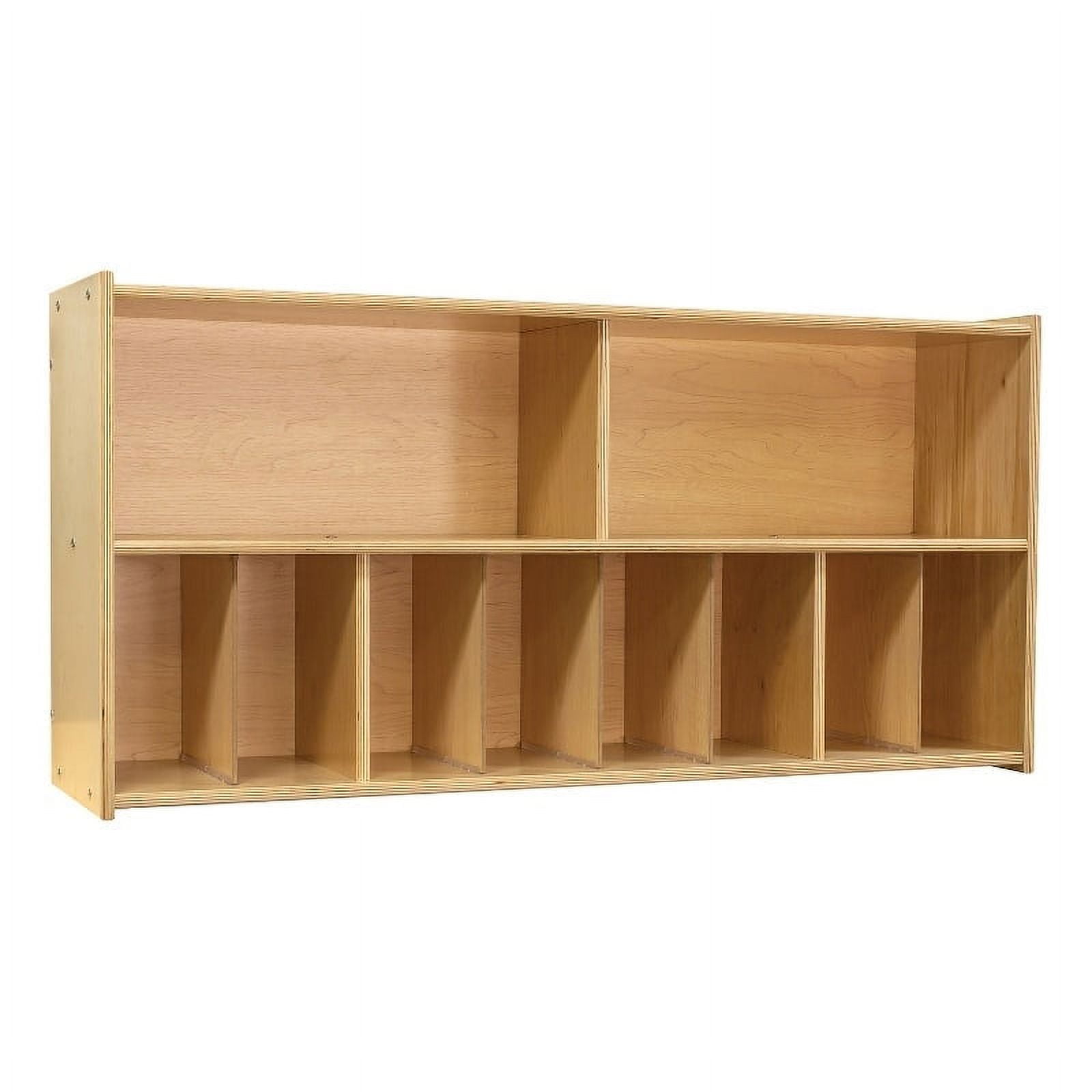 Tot Mate Wooden Wall-Mounted Diaper Storage, Natural Birch Plywood, 46"W x 12"D x 22 1/2"H