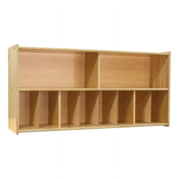 Tot Mate Wooden Wall-Mounted Diaper Storage, Natural Birch Plywood, 46"W x 12"D x 22 1/2"H