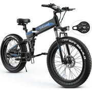 TotGuard 26"x4" Electric Bike,  Fat Tire 500W Ebike, Foldable Electric Bicycles E Bikes for Adults Electric 48V 10Ah Battery, Dual Shock Absorber, Lockable Fork UL2849