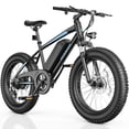 thumbnail image 1 of Wooken 500W Electric Bike for Adults,20" × 4.0" Fat Tire Electric Bicycle with 48V/10.4Ah Removable Battery UL2849 Certified,7-Speed,Up to 45 Miles Ebike,Max 19.8Mph Electric Mountain Bike Men, 1 of 9