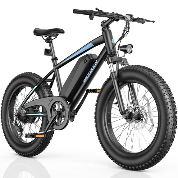 Wooken 500W Electric Bike for Adults,20" × 4.0" Fat Tire Electric Bicycle with 48V/10.4Ah Removable Battery UL2849 Certified,7-Speed,Up to 45 Miles Ebike,Max 19.8Mph Electric Mountain Bike Men