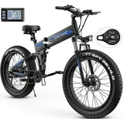 TotGuard 26"x4" Electric Bike, Fat Tire 500W Ebike, Foldable Electric Bicycles E Bikes for Adults Electric 48V 10Ah Battery, Dual Shock Absorber, Lockable Fork UL2849