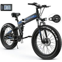 TotGuard 26"x4" Electric Bike, Fat Tire 500W Ebike, Foldable Electric Bicycles E Bikes for Adults Electric 48V 10Ah Battery, Dual Shock Absorber, Lockable Fork UL2849