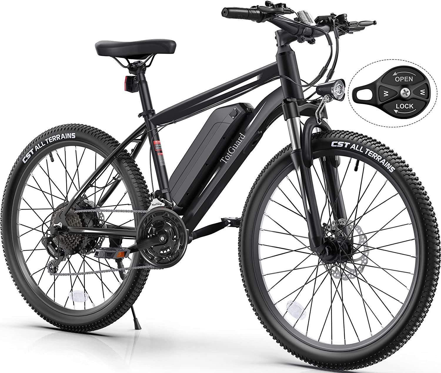 TotGuard Electric Bike, 27.5" Electric Bike for Adults 500W Ebike 21