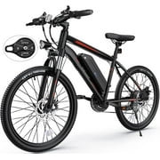 TotGuard Electric Bike for Adults, 26" Ebike 350W Adult Electric Bicycles, Electric Mountain Bike with 36V 10.4Ah Battery, Suspension Fork, Shimano 21 Speed Gears UL2849