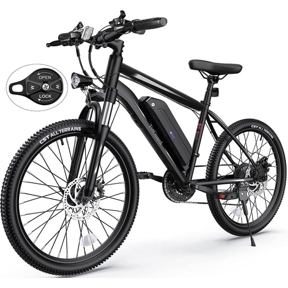 TotGuard Electric Bike for Adults, 26" Ebike 350W Adult Electric Bicycles, Electric Mountain Bike with 36V 10.4Ah Battery, Suspension Fork, Shimano 21 Speed Gears