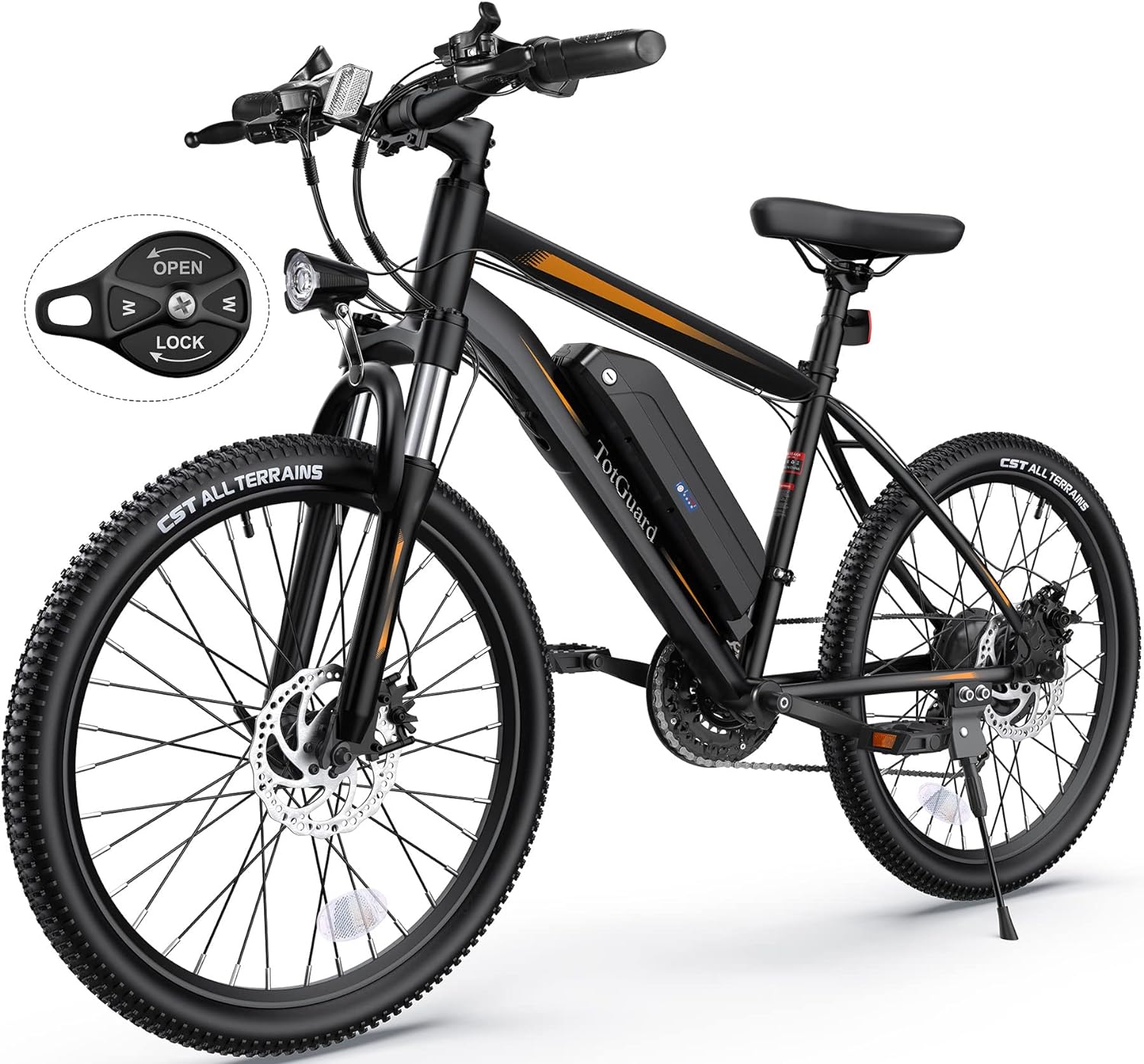 TotGuard Electric Bike for Adults, 26" Ebike 500W Peak Motor, 19.8MPH