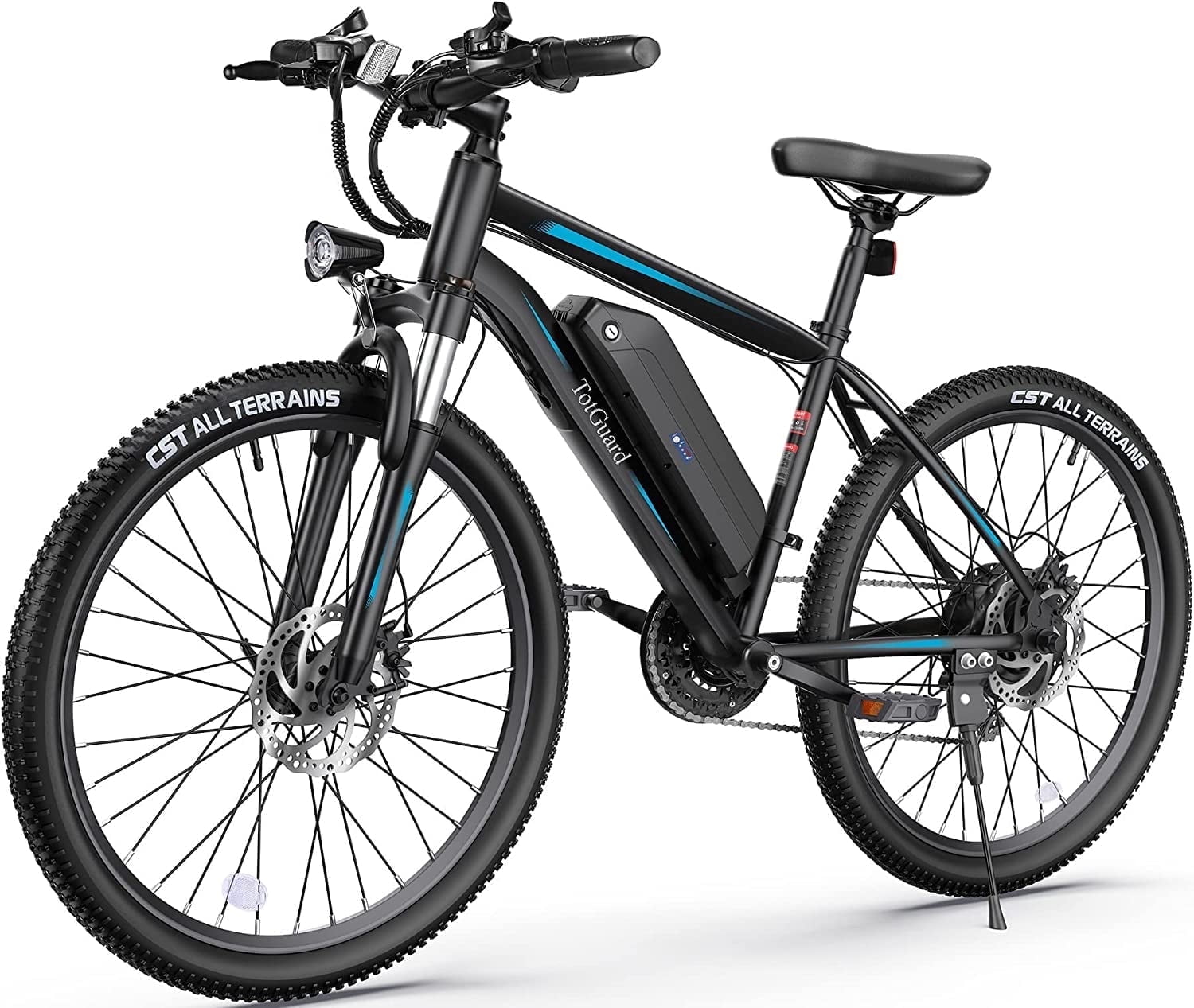 TotGuard Electric Bike for Adults 27.5" E-Bike with 500W Motor, Electric Mountain Bike with 48V 10Ah Battery, Lockable Suspension Fork, Shimano 21 Speed Gears UL2849