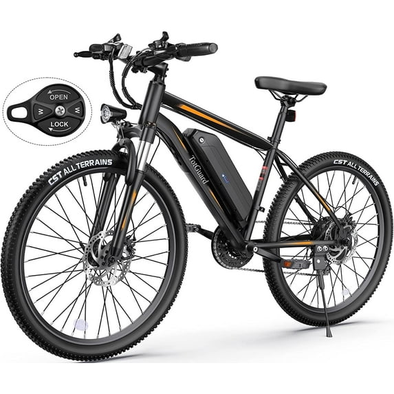 TotGuard Electric Bike for Adults 27.5" E-Bike with 500W Motor, Electric Mountain Bike with 48V 10Ah Battery, Lockable Suspension Fork, Shimano 21 Speed Gears UL2849